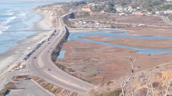 Pacific Coast Highway 1 Torrey Pines State Beach Ocean Waves Travel California alt