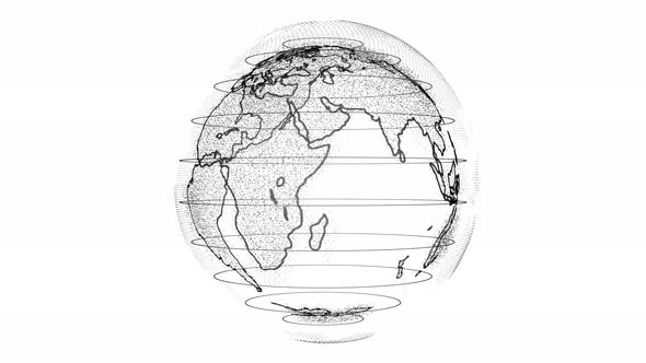 particle globe animation. Vd 1299