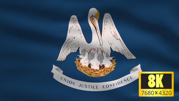 8K Louisiana State Flag Background alt
