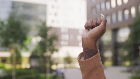  Unrecognizable Black Woman Supporting BLM alt