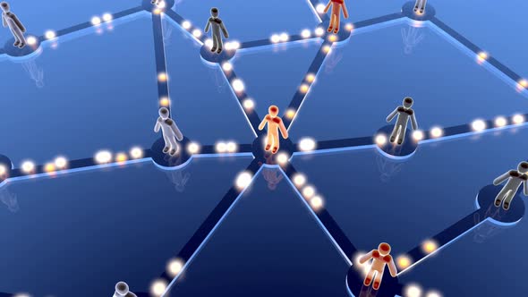 Animation of Individuals forming a social network