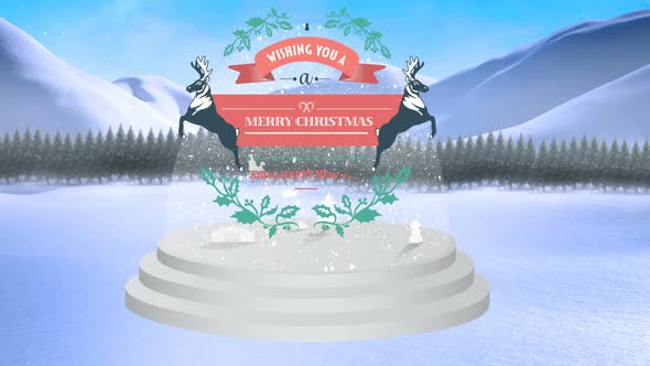 Illustration of christmas greeting and new year message alt