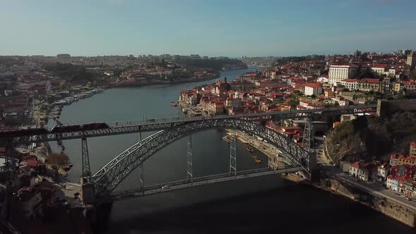 Porto Bridge With Subway alt