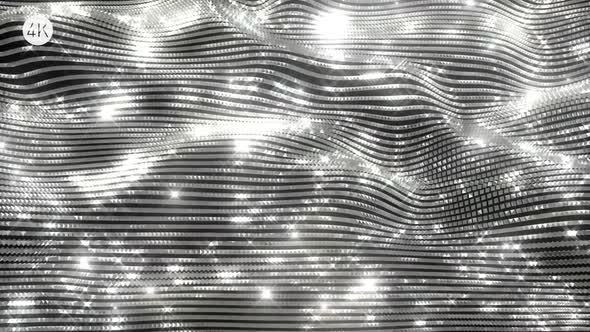 Silver Glittering Wavy Background alt