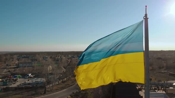 Ukraine Flag Wind Waving National Symbol Country