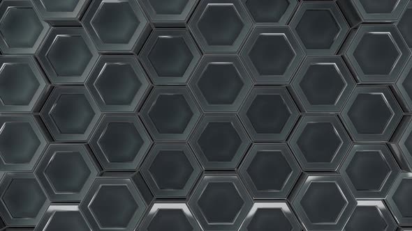 Metall Hexagons Background