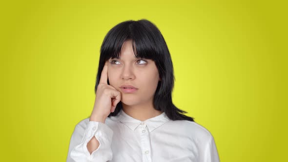 Thoughtful woman. alt