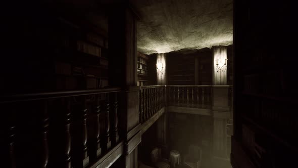 Old Dark Classical Library Room