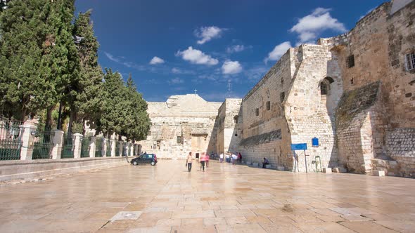 The Church of the Nativity of Jesus Christ Timelapse Hyperlapse alt