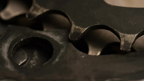 Cinematic, rotating shot of gears - GEARS 023 alt