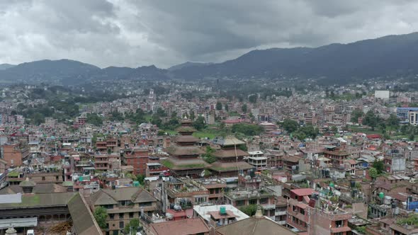 Aerial View Bhaktapur Nepal alt