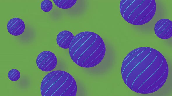 Green and Blue Colorful Balls Shape on Background Abstract Multicolored Geometric Shapes alt