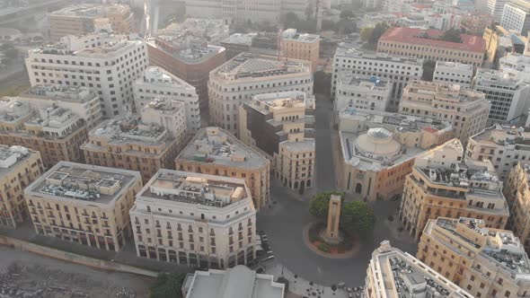 Beirut Downtown Solidere Drone Aerial Shots - Nov 2019