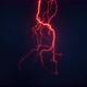 Red lightning with dark background