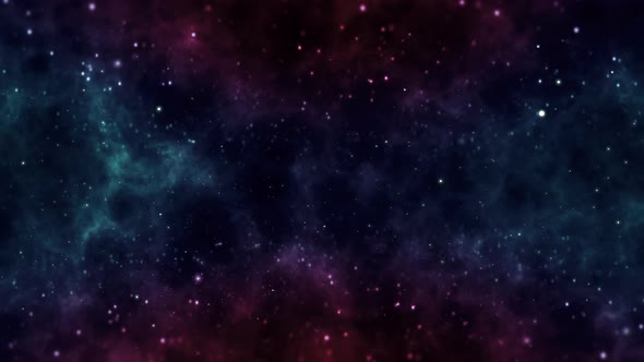 animation of multicolored milky way energy in space 4k render