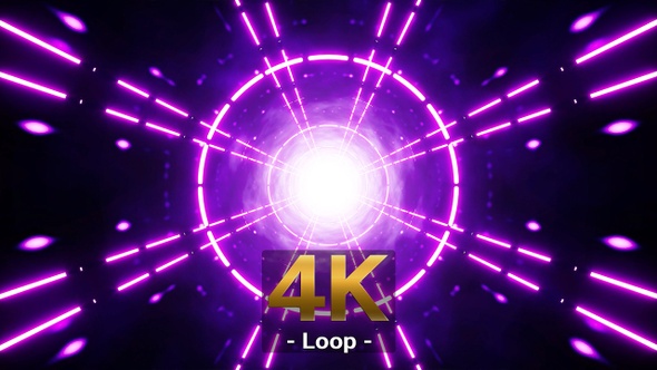 Flickering Purple Light Rail Energy Tunnel VJ Background alt