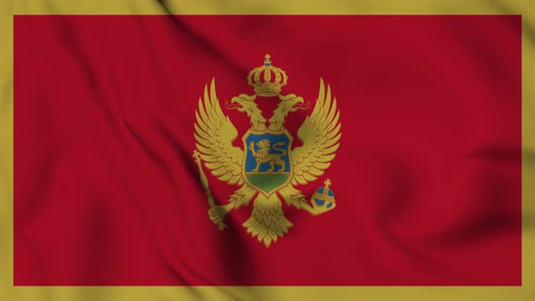 Montenegro flag seamless waving