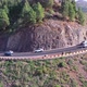 Cars on a busy serpentine road in the mountains,Tenerife,Canary Islands,Spain.