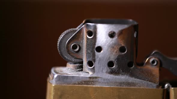 Gasoline lighter close up