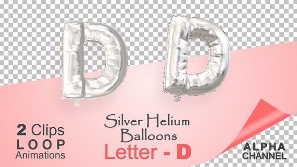 Silver Helium Balloons With Letter – D