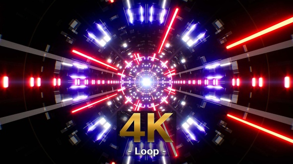 Red Light Beam in the Futuristic Tunnel alt