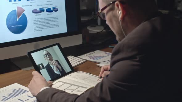 Business Discussion Via Video Call alt