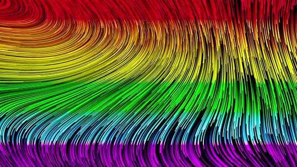 Pride Colored Wave Texture Background Loop 4K alt