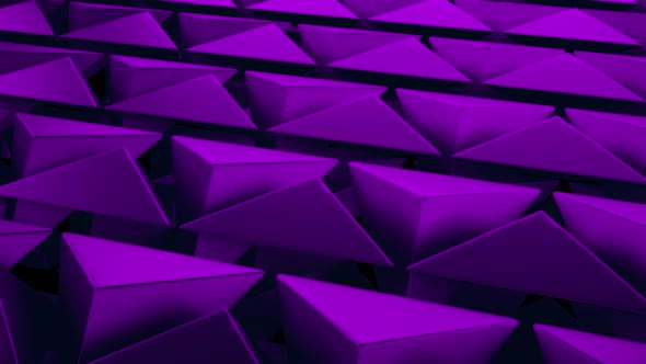 Abstract Moving Pyramids Background Purple