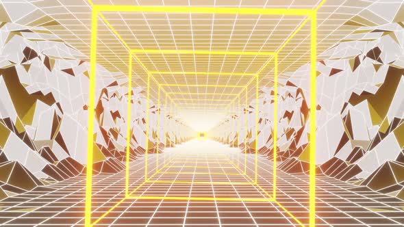 Rotated Square Travel On Mountain Background Vj Loop HD alt