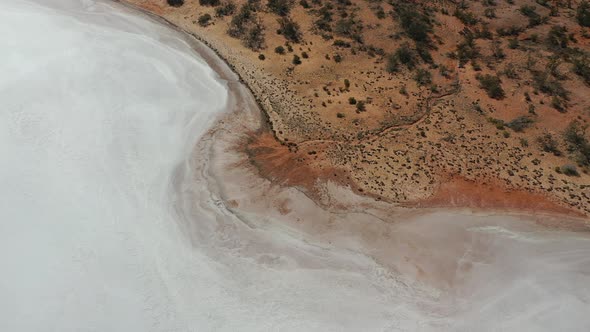 Lake Hart Salt Lake, Wirraminna, South Australia 4K Aerial Drone