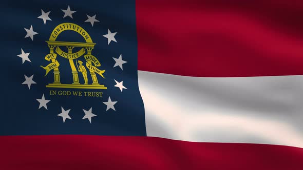 Georgia State Flag Background 4K, Motion Graphics | VideoHive