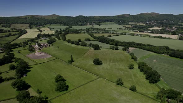 Malvern Hills AONB Worcestershire Aerial Spring Landscape alt