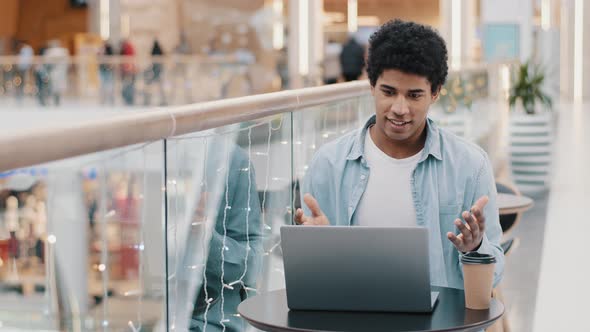 African American Student Web Teacher Business Man Mentor Adviser Greeting Videoconference Distance alt