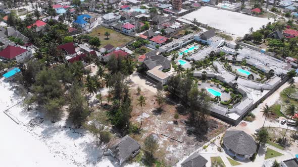 African Tropical Beach Resorts Exotic Hotels Blue Pools Zanzibar Aerial View alt