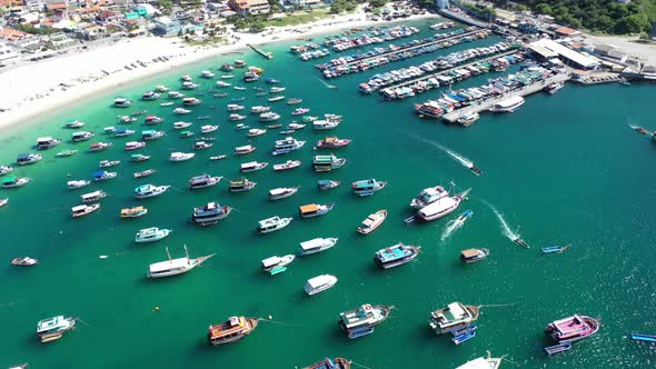 Stunning caribbean water of Coast city of Lakes Region of Rio de Janeiro Brazil alt