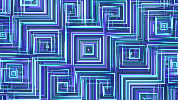 Blue Purple Abstract Squares