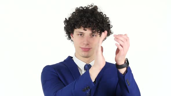 Clapping Young Businessman alt