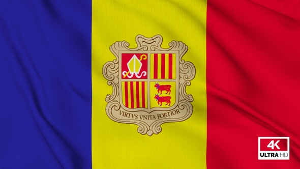 Andorra Flag Waving Slowly Looped alt