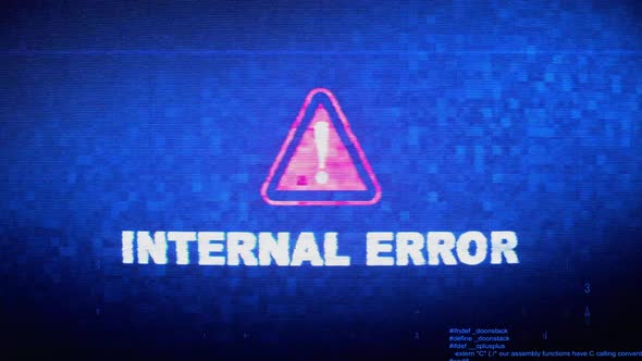Internal Error Text Digital Noise Twitch Glitch Distortion Effect Error  alt
