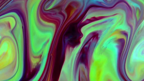 Colorful Liquid Ink Colors Blending Burst Swirl Fluid 30