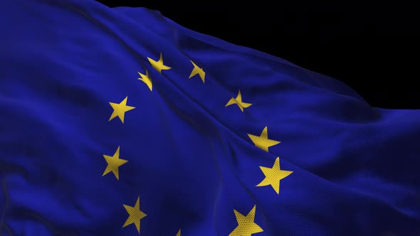 Europe EU Flag. Seamless Looping Animation. 4K High Definition Video