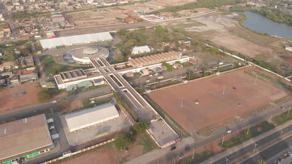 Ghana Trade Fair wide aerial view alt
