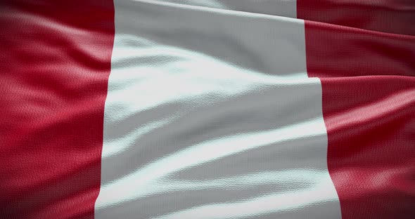 Peru waving flag loop 4K alt