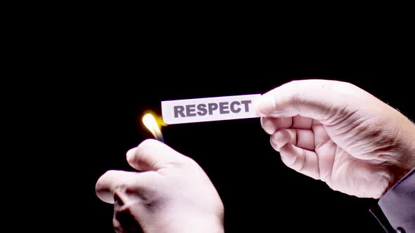 Paper Burning Respect