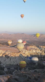 Cappadocia Turkey  Vertical Video of Balloon Launch alt