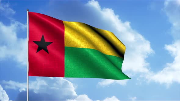 The Flag of GuineaBissau alt
