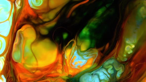 Abstract Bright Colours Paint Spreading Texture  alt