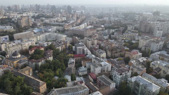 Cityscape of Kyiv, Ukraine. Aerial View, Slow Motion alt