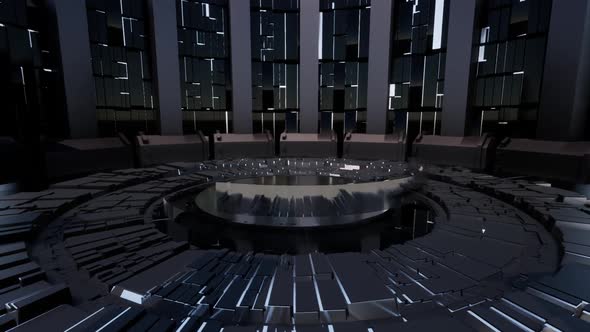 Round Platform, Virtual Entertainment Studio Set Background alt