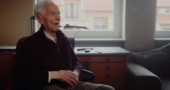 Portrait of Old Senior Man Retired alt